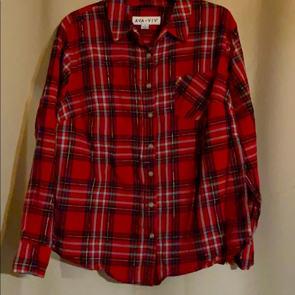 Ava & Viv button down LS